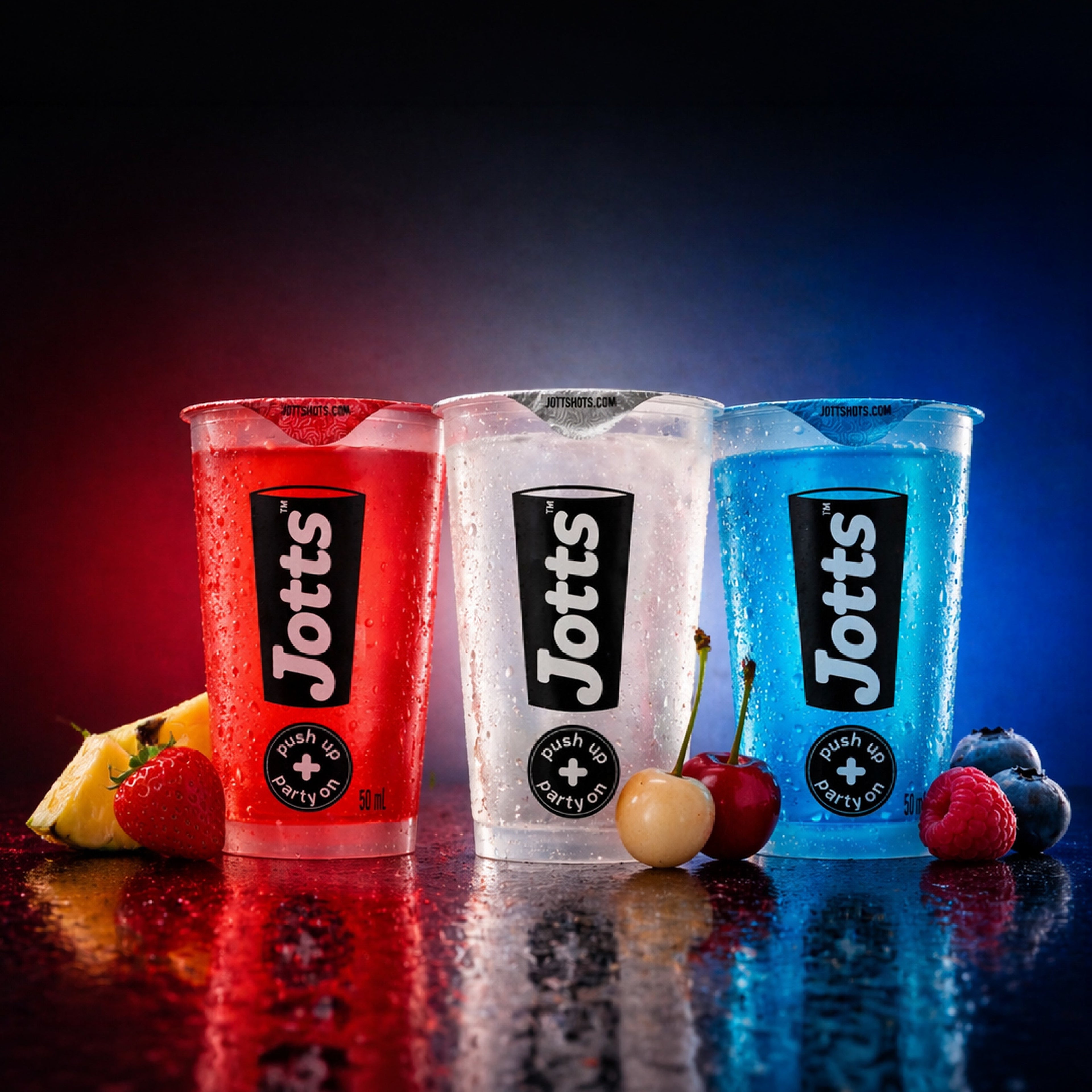 Contains 34 Fruit Punch Jotts, 33 White Cherry Jotts, and 33 Berry Jotts.