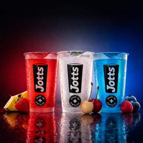 Contains 34 Fruit Punch Jotts, 33 White Cherry Jotts, and 33 Berry Jotts.